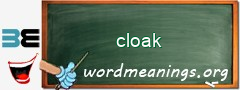 WordMeaning blackboard for cloak